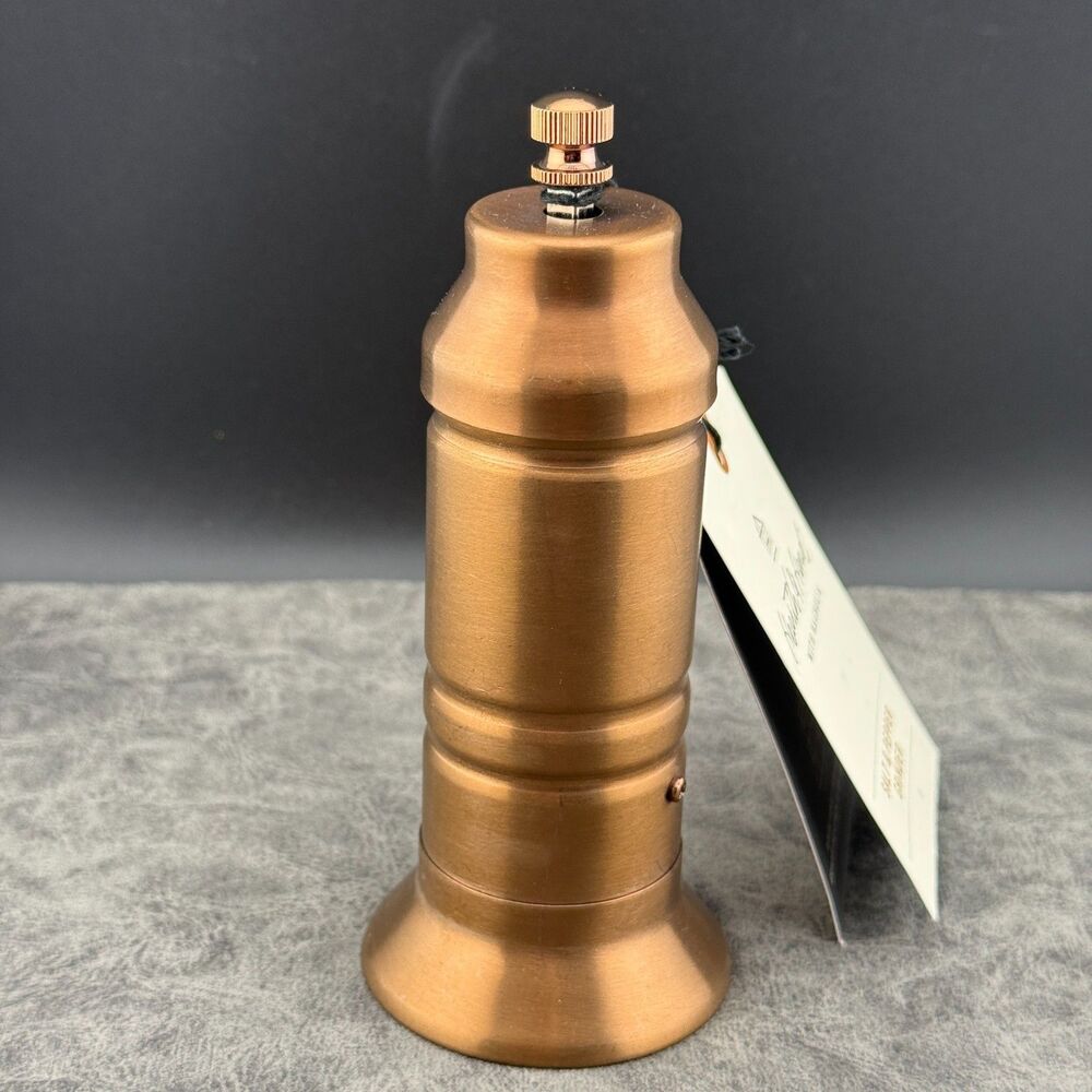Hearth Hand With Magnolia Short Salt or Pepper Crank Grinder Copper Gold Finish